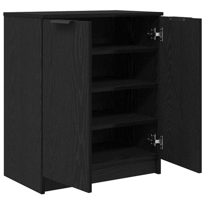 vidaXL Schuhschrank Schwarz Eichen-Optik 59 x 35 x 70 cm Holzwerkstoff