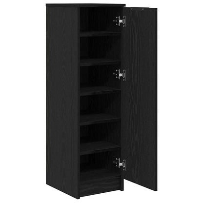 vidaXL Schuhschrank mit Regal Schwarz Eichen-Optik 29,5 x 35 x 101 cm