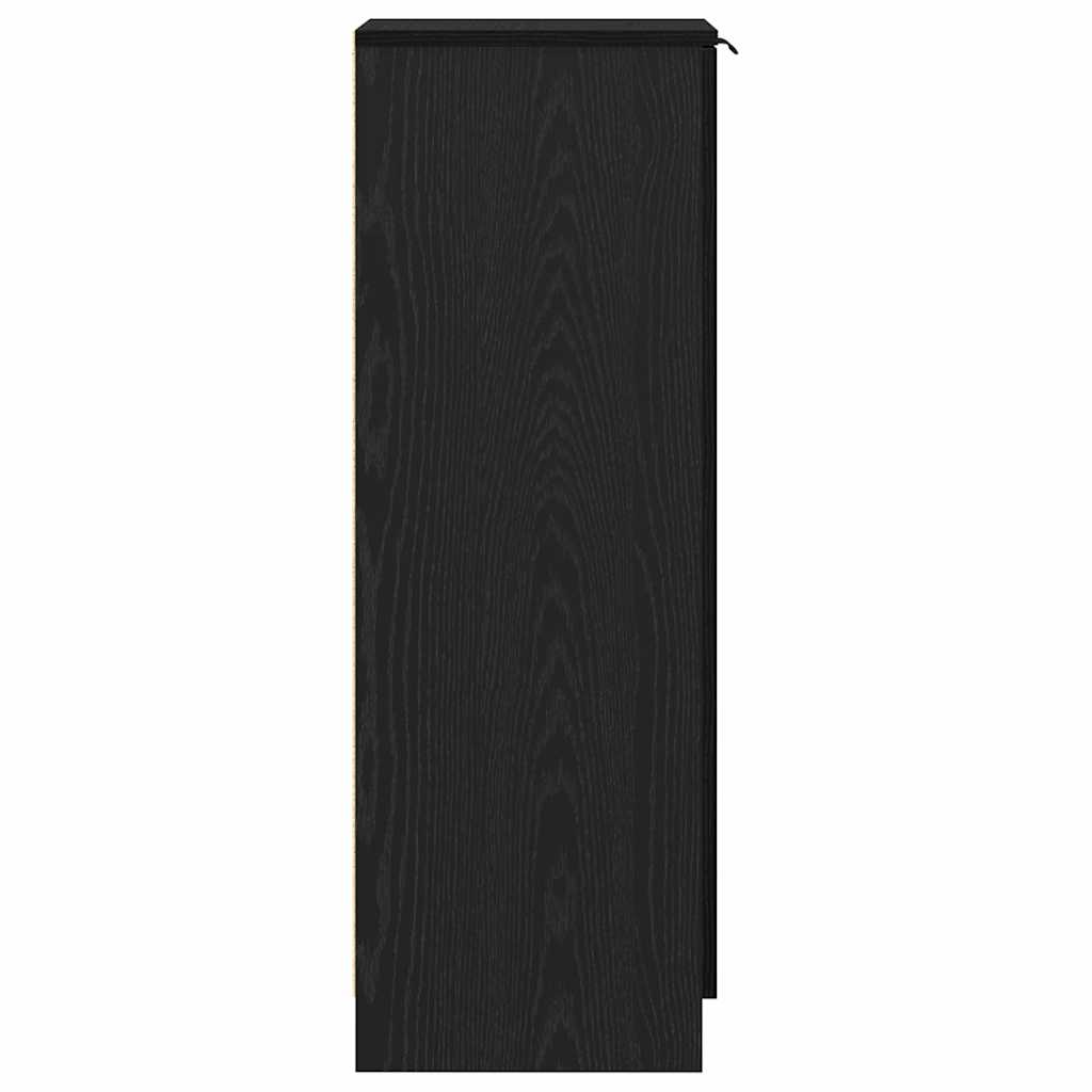 vidaXL Schuhschrank mit Regal Schwarz Eichen-Optik 29,5 x 35 x 101 cm