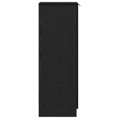 vidaXL Schuhschrank mit Regal Schwarz Eichen-Optik 29,5 x 35 x 101 cm