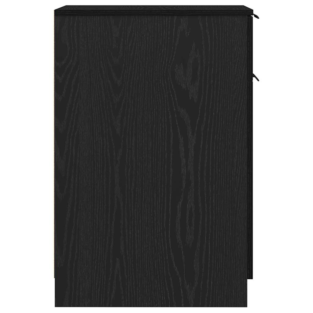 vidaXL Büroschrank Schwarz Eichen-Optik 33 x 50 x 75 cm Holzwerkstoff