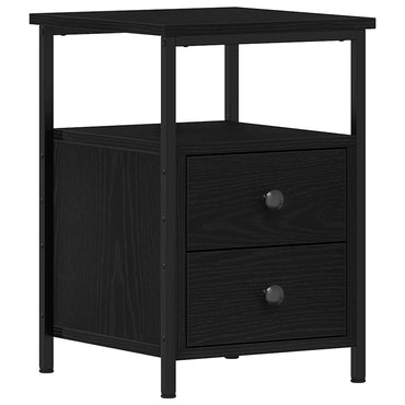 vidaXL Nachttisch Schwarz Eichen-Optik 34x35,5x50 cm Holzwerkstoff