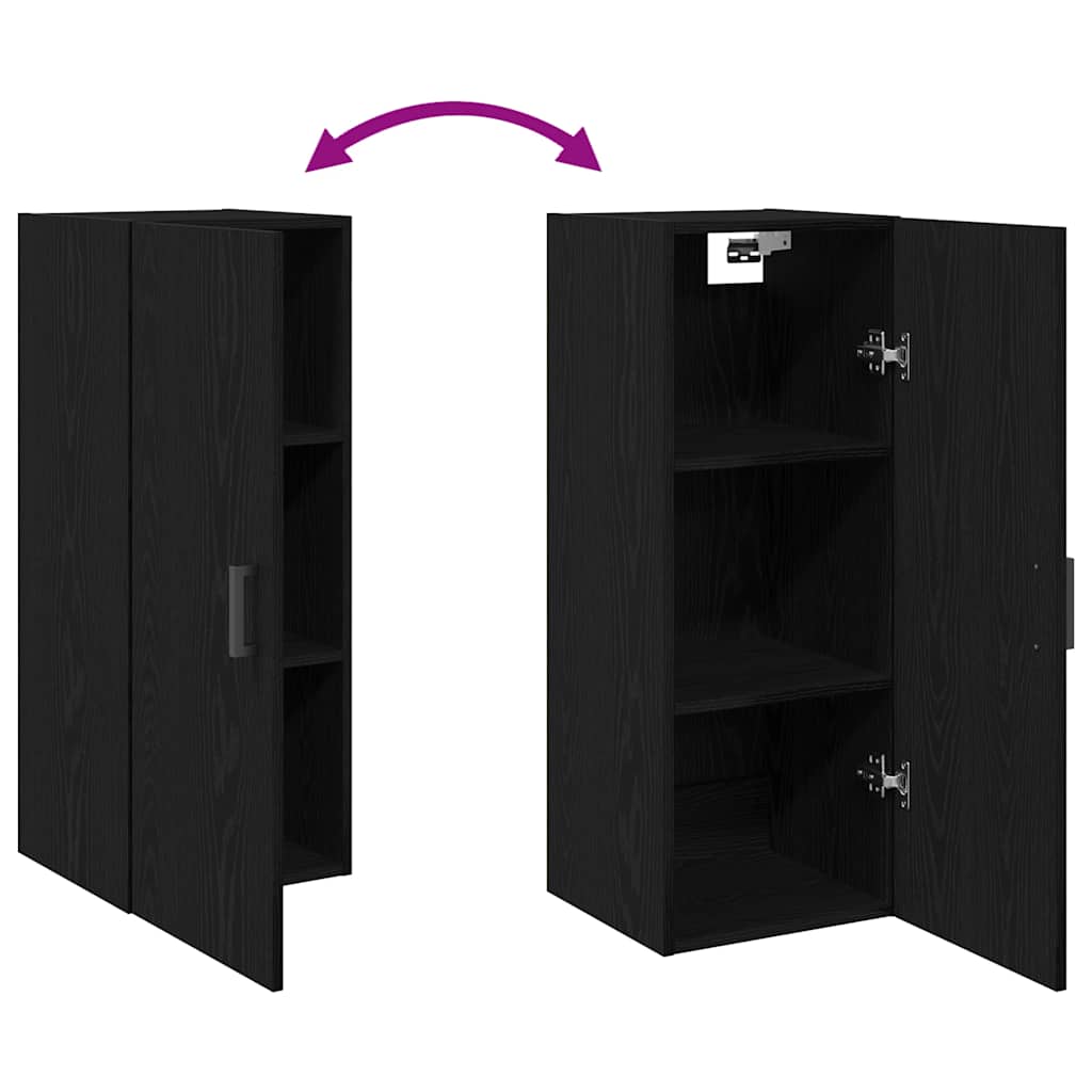 Wandschrank Schwarze Eiche 34,5 x 34 x 90 cm Holzwerkstoff