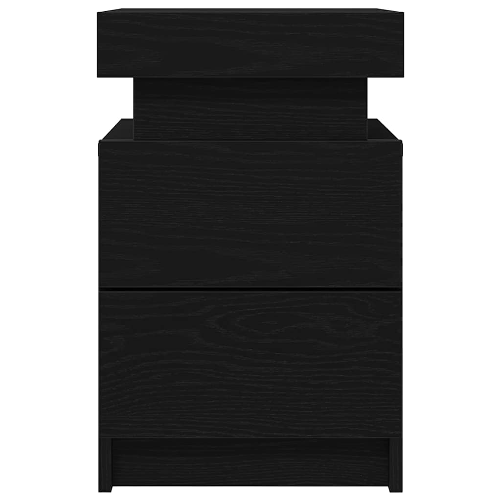 vidaXL Nachttisch 2 pcs Schwarz Eichen-Optik 35 x 39 x 55 cm