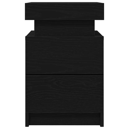 vidaXL Nachttisch 2 pcs Schwarz Eichen-Optik 35 x 39 x 55 cm