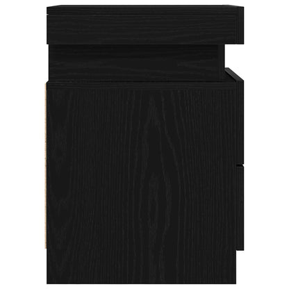 vidaXL Nachttisch 2 pcs Schwarz Eichen-Optik 35 x 39 x 55 cm