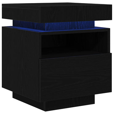 vidaXL Nachttisch 2 pcs Schwarz Eichen-Optik 40 x 39 x 48,5 cm