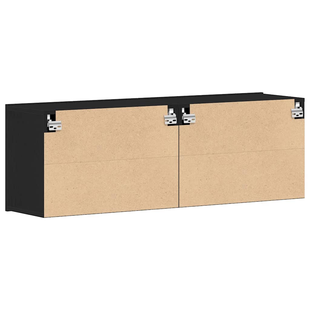 vidaXL TV-Schränke 2 Stk. Schwarze Eiche 120 x 30 x 41 cm Holzwerkstoff