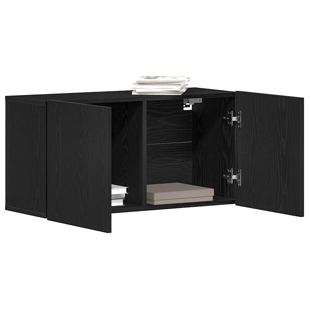 vidaXL TV-Schrank Schwarze Eiche 80 x 30 x 41 cm Holzwerkstoff