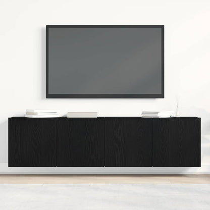 vidaXL TV-Schränke 2 Stk. Schwarze Eiche 160 x 30 x 41 cm Holzwerkstoff