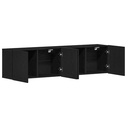 vidaXL TV-Schränke 2 Stk. Schwarze Eiche 160 x 30 x 41 cm Holzwerkstoff