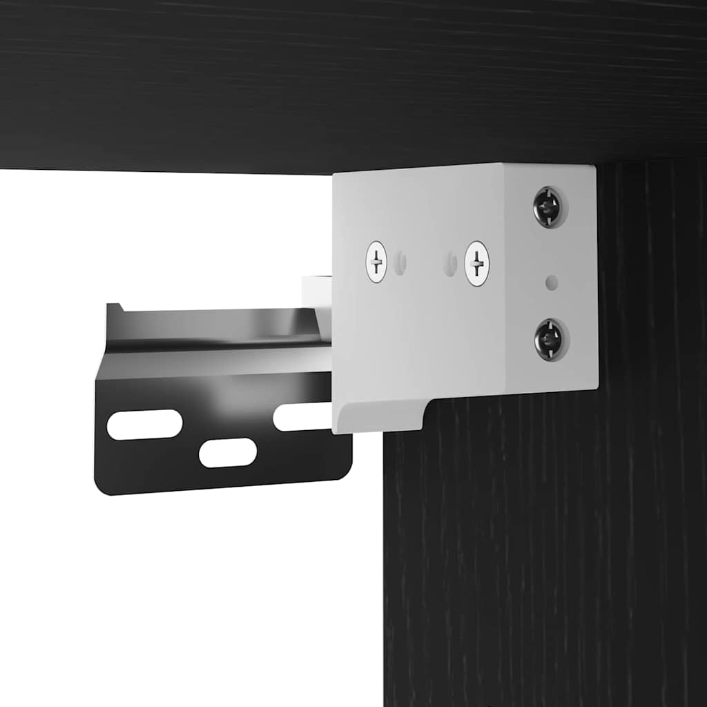 vidaXL TV-Schrankset 2 pcs Schwarz Eichen-Optik 30,5 x 30 x 102 cm