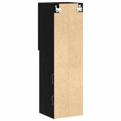 vidaXL TV-Schrankset 2 pcs Schwarz Eichen-Optik 30,5 x 30 x 102 cm