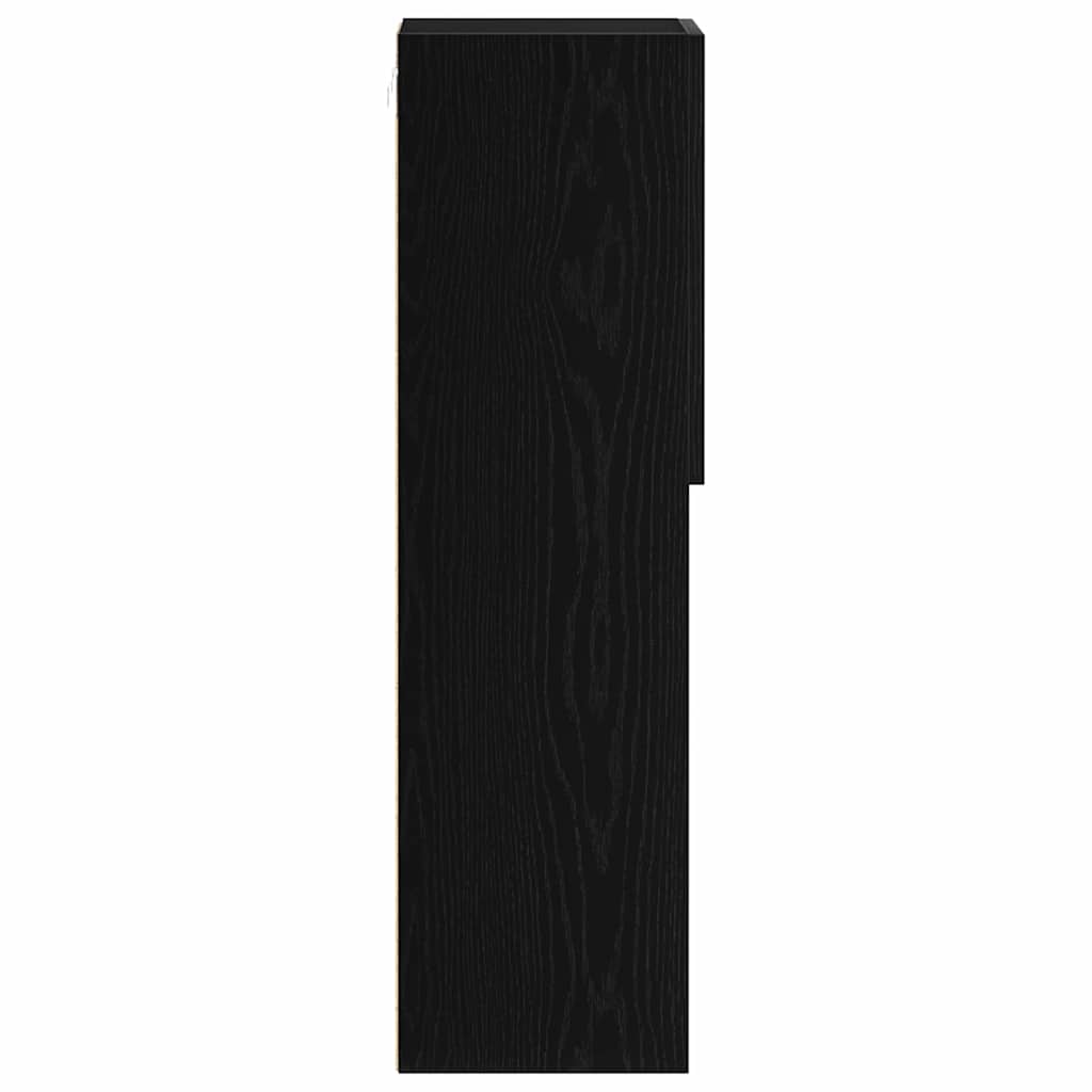 vidaXL TV-Schrankset 2 pcs Schwarz Eichen-Optik 30,5 x 30 x 102 cm