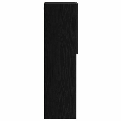 vidaXL TV-Schrankset 2 pcs Schwarz Eichen-Optik 30,5 x 30 x 102 cm
