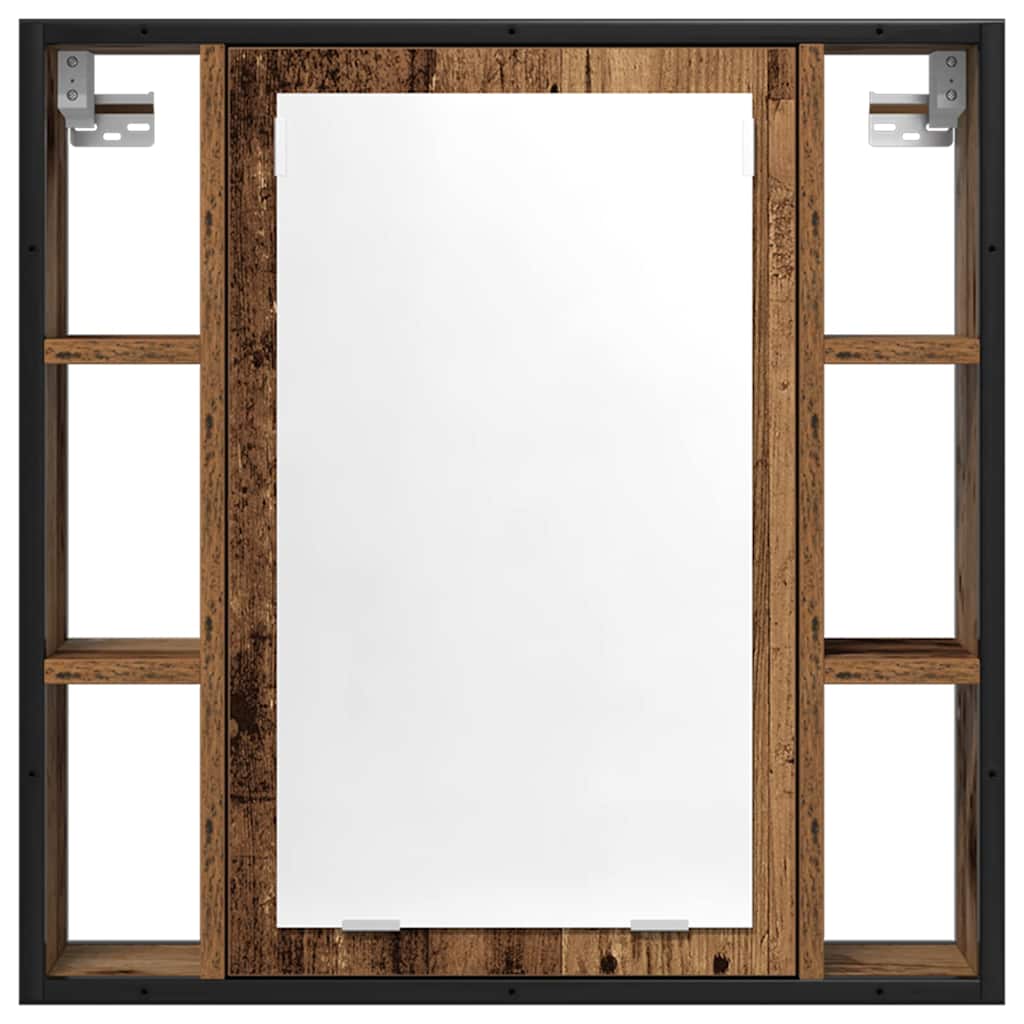 vidaXL Bad-Spiegelschrank Altholz-Optik 60x16x60 cm Holzwerkstoff
