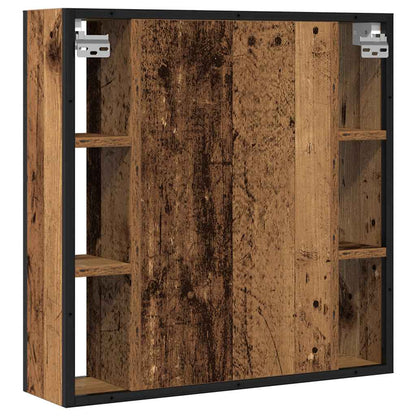 vidaXL Bad-Spiegelschrank Altholz-Optik 60x16x60 cm Holzwerkstoff