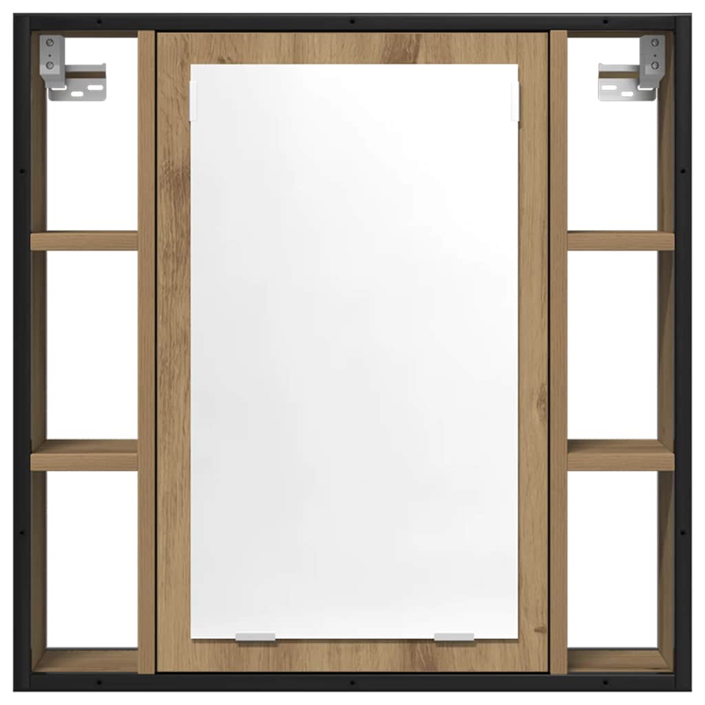 vidaXL Bad-Spiegelschrank Artisan-Eiche 60x16x60cm Holzwerkstoff