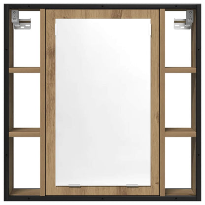 vidaXL Bad-Spiegelschrank Artisan-Eiche 60x16x60cm Holzwerkstoff