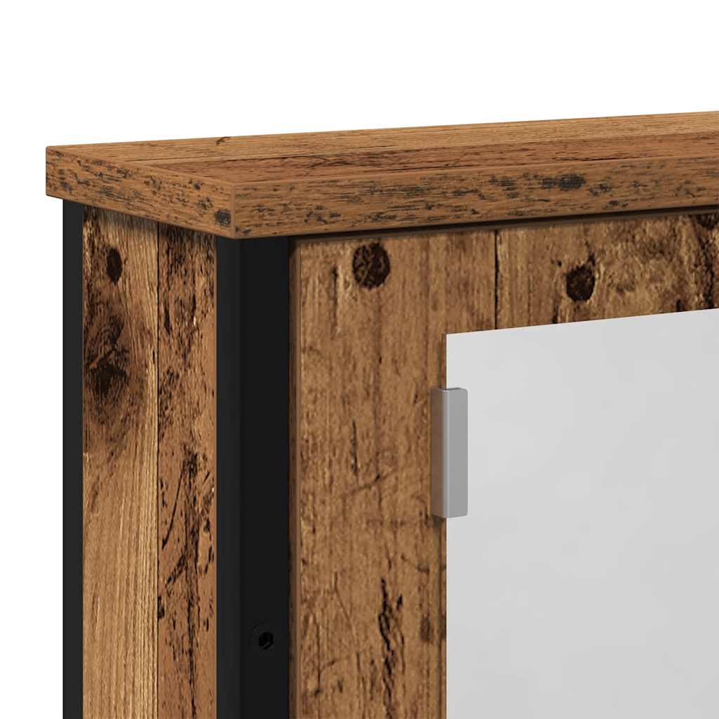 vidaXL Bad-Spiegelschrank Altholz-Optik 42x12x60 cm Holzwerkstoff
