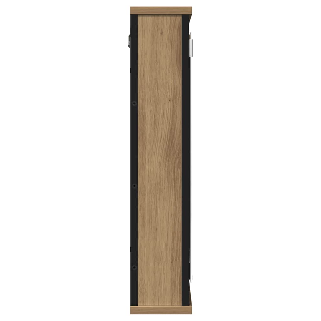 vidaXL Bad-Spiegelschrank Artisan-Eiche 42x12x60 cm Holzwerkstoff
