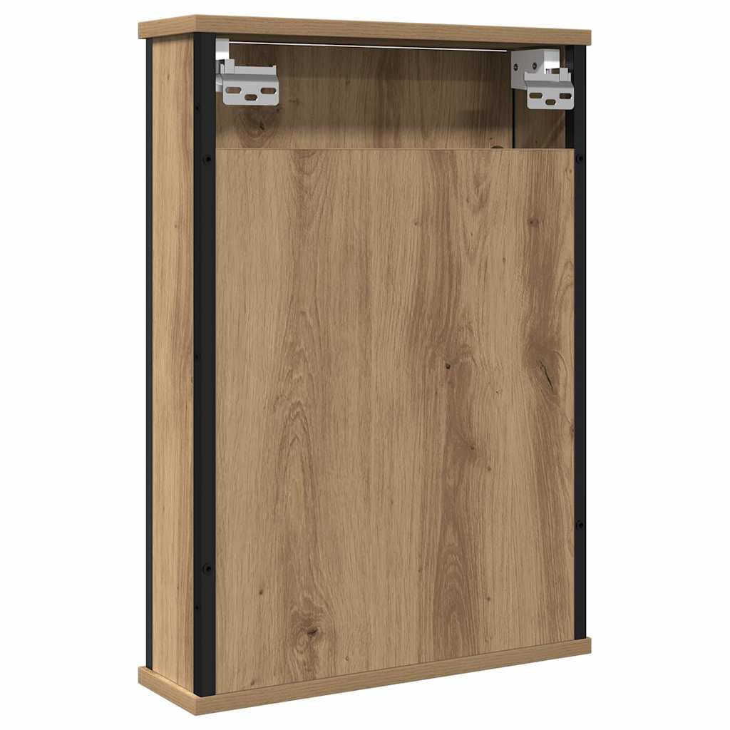 vidaXL Bad-Spiegelschrank Artisan-Eiche 42x12x60 cm Holzwerkstoff