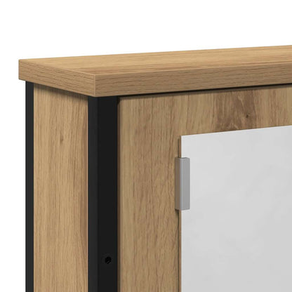 vidaXL Bad-Spiegelschrank Artisan-Eiche 42x12x60 cm Holzwerkstoff