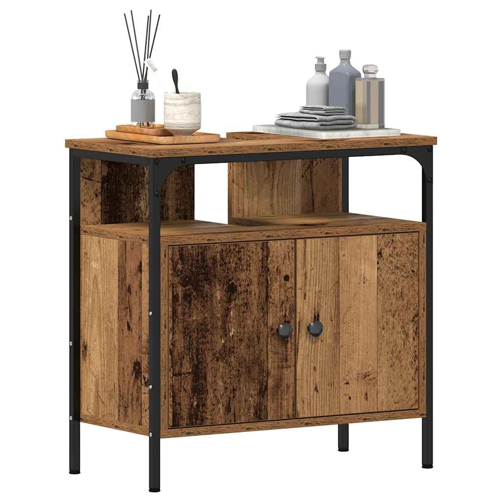 vidaXL Waschbeckenunterschrank Altholz-Optik 60x30x60 cm Holzwerkstoff