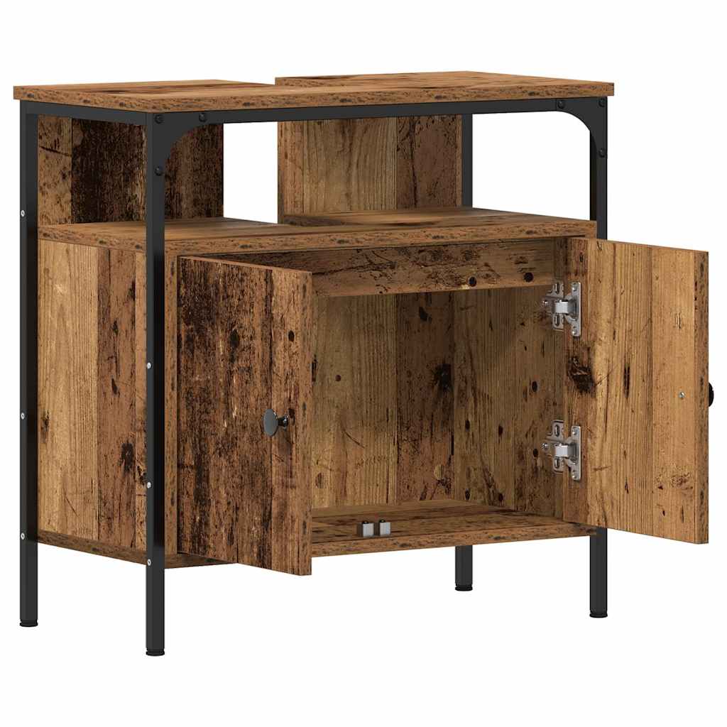 vidaXL Waschbeckenunterschrank Altholz-Optik 60x30x60 cm Holzwerkstoff