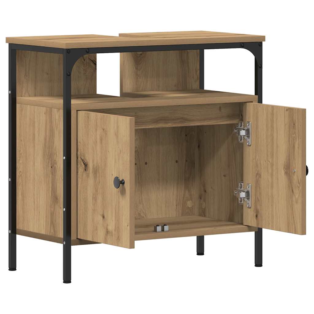 vidaXL Waschbeckenunterschrank Artisan-Eiche 60x30x60 cm Holzwerkstoff