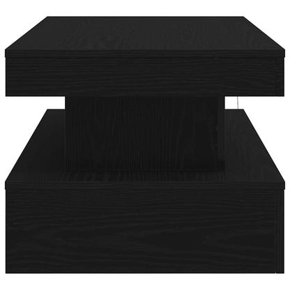 vidaXL Couchtisch mit LED-Leuchten Schwarz Eichen-Optik 90x50x40 cm