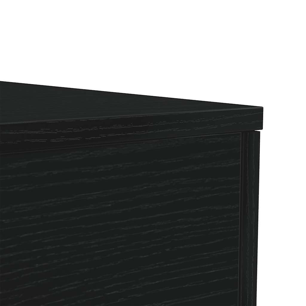 vidaXL Couchtisch mit LED-Leuchten Schwarz Eichen-Optik 50x50x40 cm