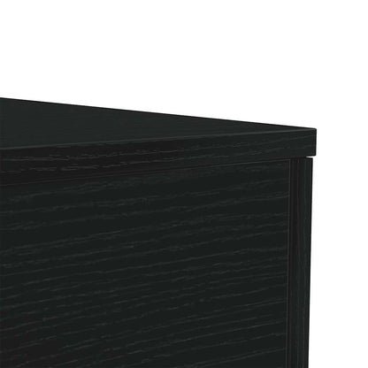 vidaXL Couchtisch mit LED-Leuchten Schwarz Eichen-Optik 50x50x40 cm