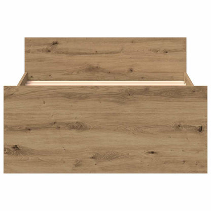 Bettgestell ohne Matratze Artisan-Eiche 75x190 cm Holzwerkstoff