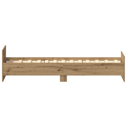 Bettgestell ohne Matratze Artisan-Eiche 75x190 cm Holzwerkstoff