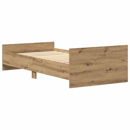 Bettgestell ohne Matratze Artisan-Eiche 75x190 cm Holzwerkstoff