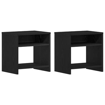 vidaXL Nachttische 2Stk. Schwarz Eichen-Optik 40x30x40cm Holzwerkstoff