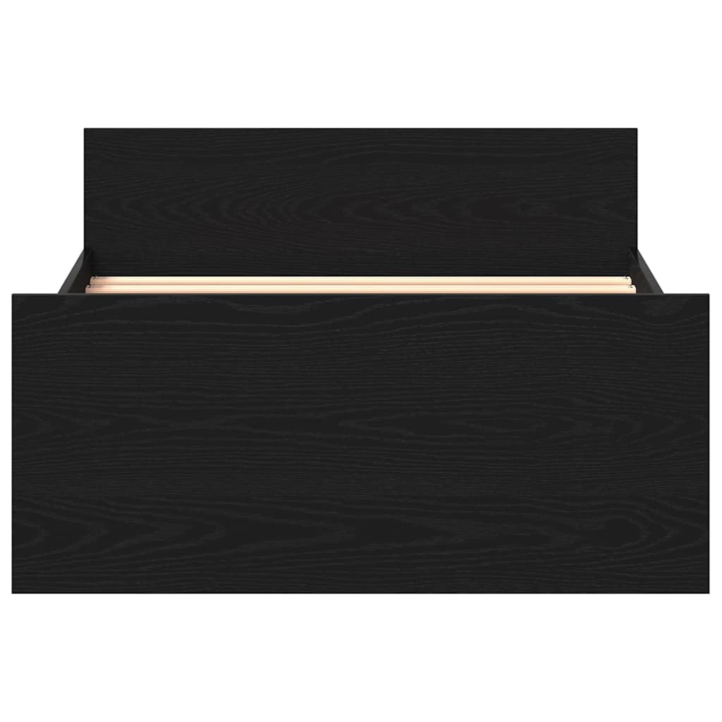 vidaXL Bettgestell ohne Matratze Schwarz Eichen-Optik 100x200 cm
