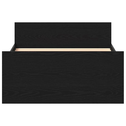 vidaXL Bettgestell ohne Matratze Schwarz Eichen-Optik 100x200 cm