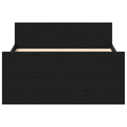 vidaXL Bettgestell ohne Matratze Schwarz Eichen-Optik 90x190 cm