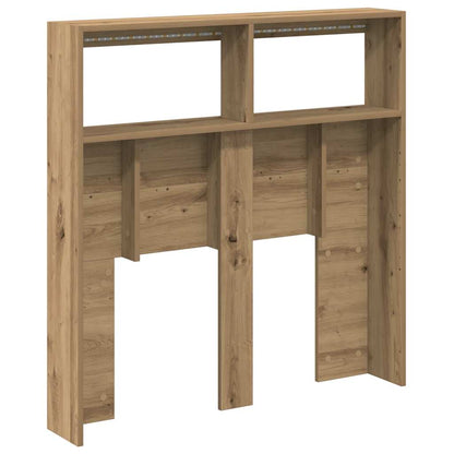 vidaXL LED-Kopfteil mit Ablagen Artisan-Eiche 100x17x102 cm