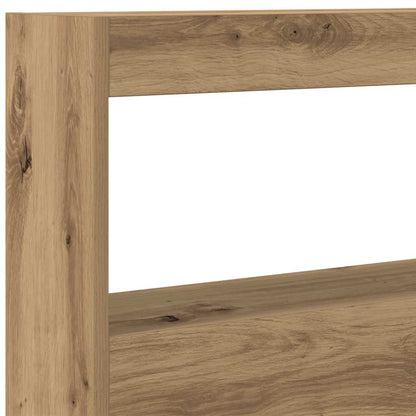 vidaXL LED-Kopfteil mit Ablagen Artisan-Eiche 100x17x102 cm
