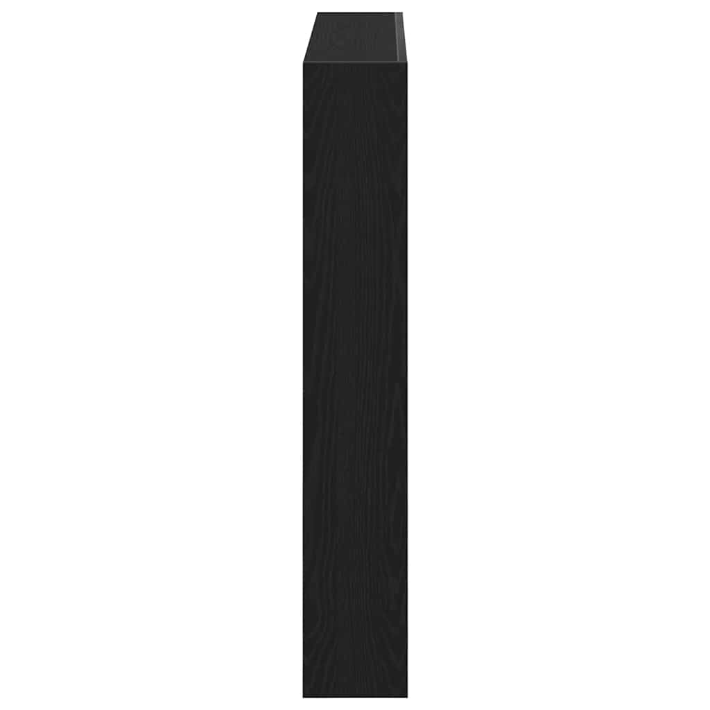 vidaXL LED-Kopfteil mit Ablagen Schwarz Eichen-Optik 100x17x102 cm