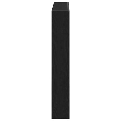 vidaXL LED-Kopfteil mit Ablagen Schwarz Eichen-Optik 100x17x102 cm