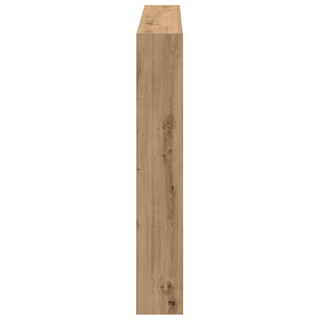 vidaXL LED-Kopfteil mit Ablagen Artisan-Eiche 140x17x102 cm
