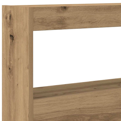 vidaXL LED-Kopfteil mit Ablagen Artisan-Eiche 160x17x102 cm