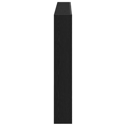 vidaXL LED-Kopfteil mit Ablagen Schwarz Eichen-Optik 160x17x102 cm