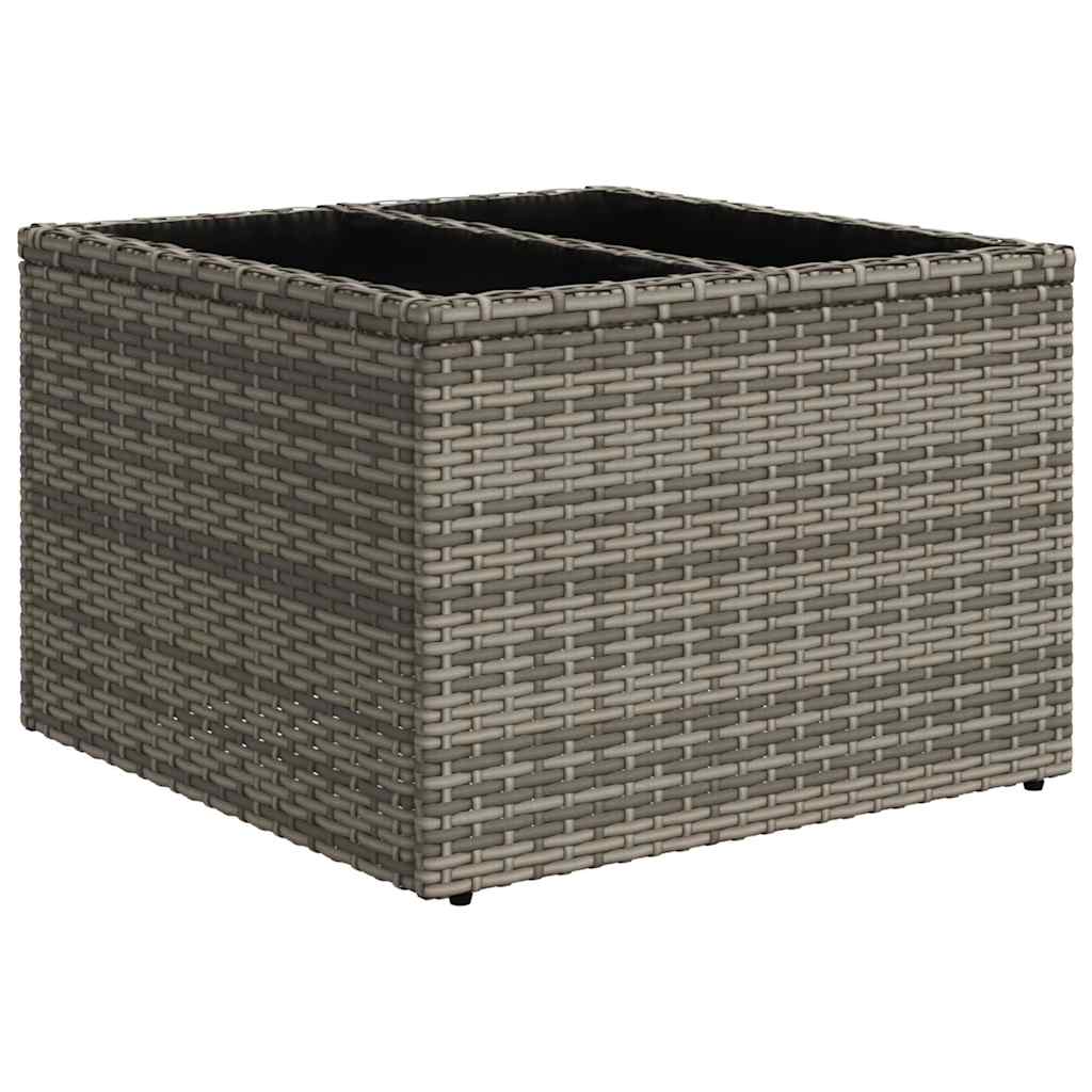 vidaXL Ensemble de canapés de jardin 7 pcs avec coussins Gris Résine tressée