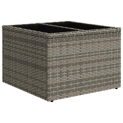 vidaXL Ensemble de canapés de jardin 7 pcs avec coussins Gris Résine tressée