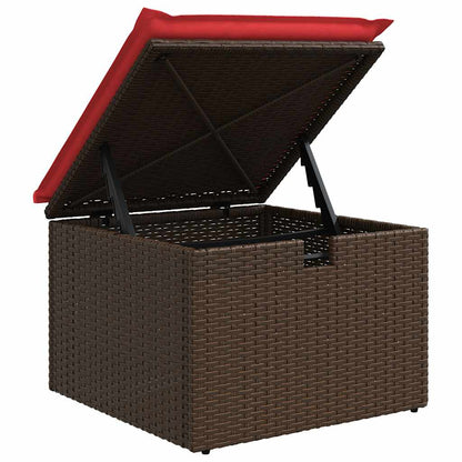 vidaXL Ensemble de canapés de jardin 5 pièces avec coussins, résine tressée marron
